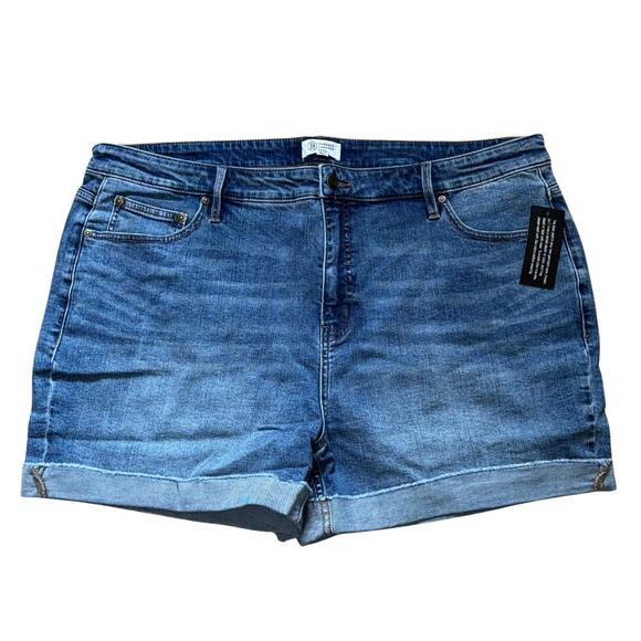 CANDACE CAMERON BURE Pacific Jean Denim Short Raw Hem Cuff NWT Womens Plus 20W - Picture 4 of 6